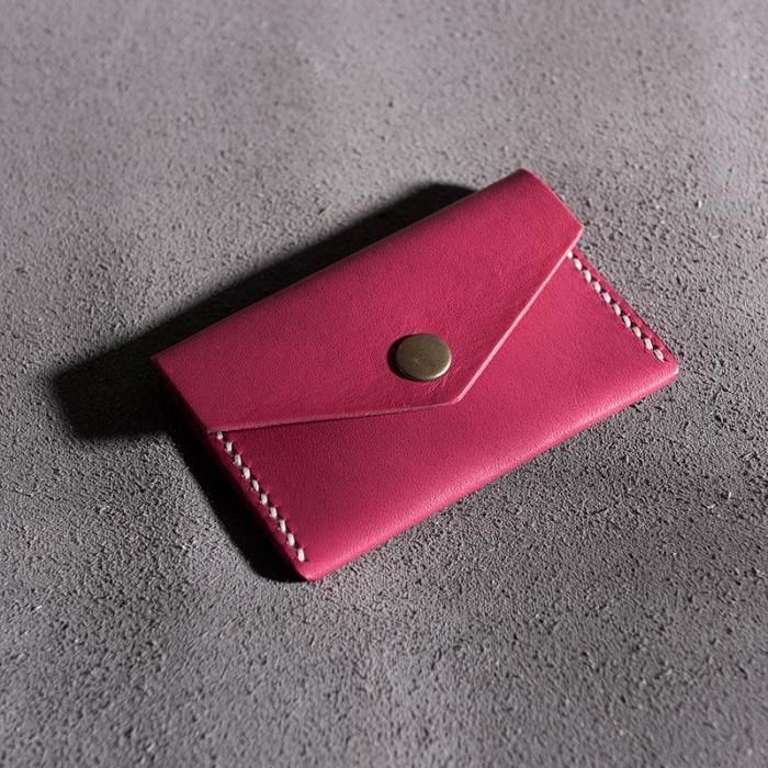 Handmade Leather Mens Cool Short Wallet Card Holder Small Card Slim Wallets for Men
