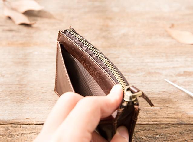 Cool Leather Mens Slim Front Pocket Wallet Small Wallets for Men