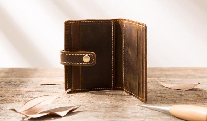 Leather Mens Card Holder Slim Front Pocket Wallets Card Wallet for Men