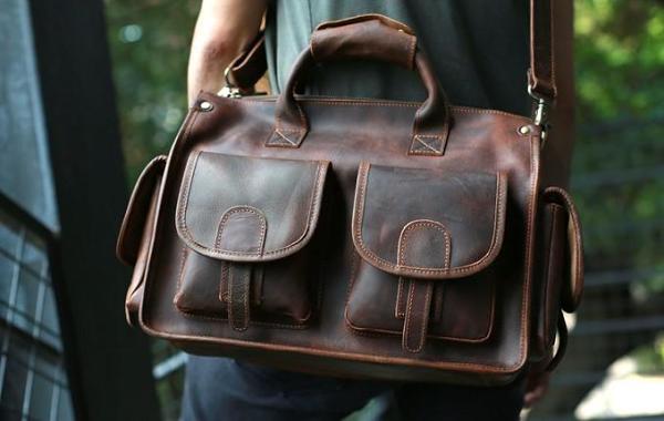 Cool Leather Mens Large Travel Bags Handbag Shoulder Bags for men
