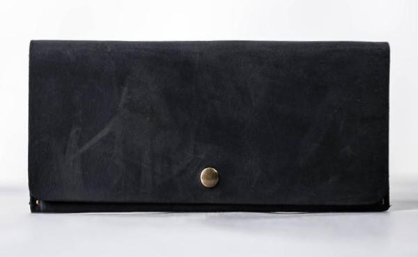 Leather Long Wallets for men Slim Bifold Vintage Men Long Wallet