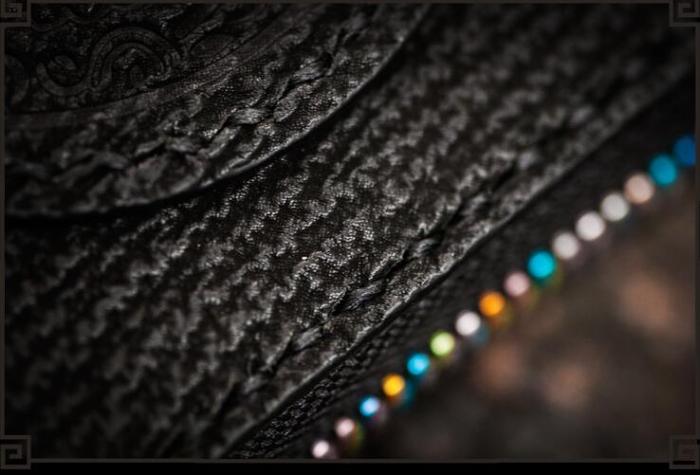 Handmade Leather Small Tooled Mens billfold Wallet Cool Chain Wallet Biker Wallet for Men