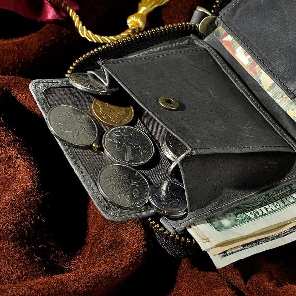 Handmade Leather Mens Cool Zipper Leather Wallet Card Wallet Men Small Wallets Bifold for Men
