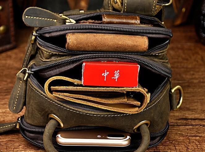 Vintage Leather Belt Pouches for Men Waist Bag BELT BAG Shoulder Bags For Men