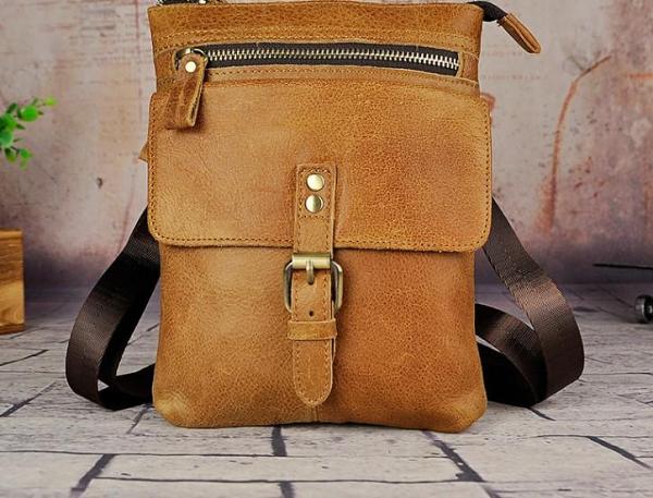 Vintage Mens Leather Side Bag Belt Pouch Holster Belt Case Waist Pouch for Men