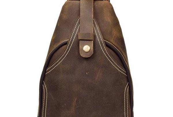 Cool Leather Chest Bag Sling Bag Sling Crossbody Bag Travel Bag Hiking Bags For Men