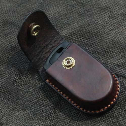 Cool Handmade Brown Leather Mens Car Key Case Car Key Holder with Belt Loop For Men