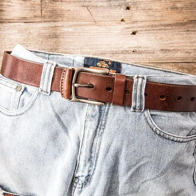 Handmade Cool Leather Mens Belt Leather Belt for Men