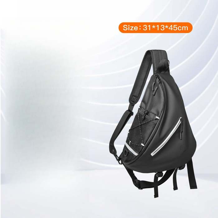Large Sling Bag For Men Oxford Fabric Waterproof Hiking Sling Bag For Big Men