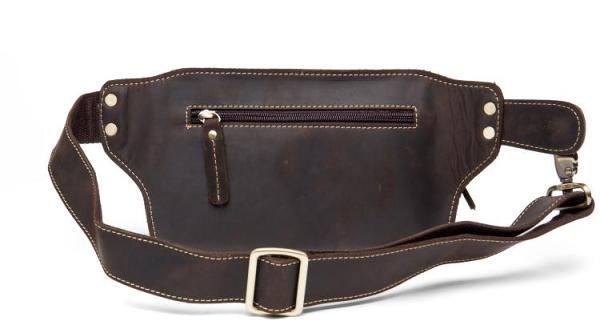 Vintage Leather Fanny Pack Mens Waist Bag Hip Pack Belt Bag Bumbag for Men