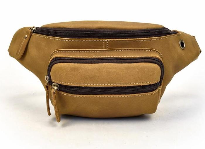 COOL LEATHER MENS FANNY PACK FOR MEN BUMBAG Vintage WAIST BAGS for Men
