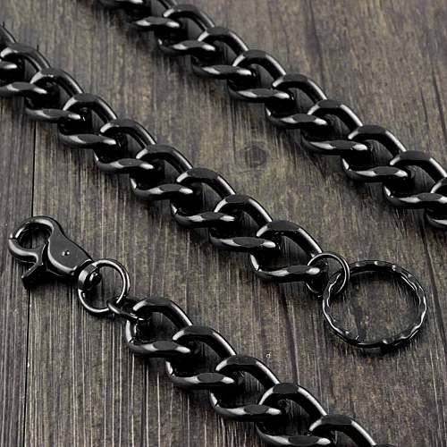 Cool Black Punk Pants Chain Biker Wallet Chain Black Jeans Chain Jean Chain Long Wallet Chain For Men