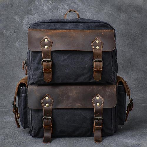 Waxed Canvas Backpack Waxed Canvas Backpack Rucksack Wasxed Canvas Backpack Canvas And Leather Backpack