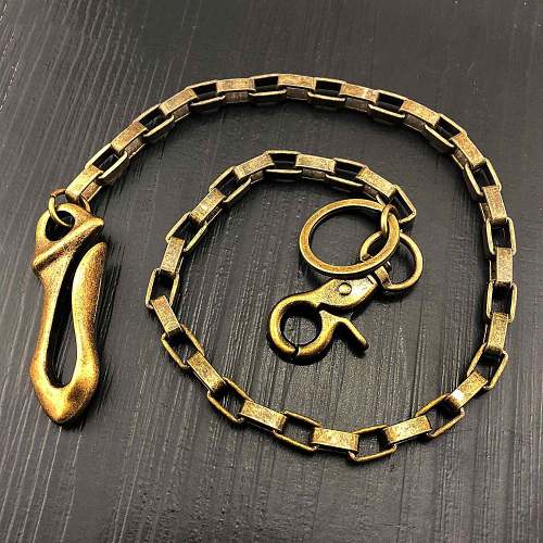 Cool Brass Gold Mens Wallet Chain Biker Wallet CHain Pants Chain Jeans Chain Jean Chain For Men