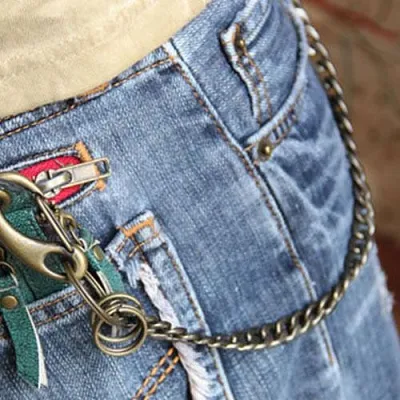 Brass biker trucker Keychain wallet Chain for chain wallet biker wallet trucker wallet