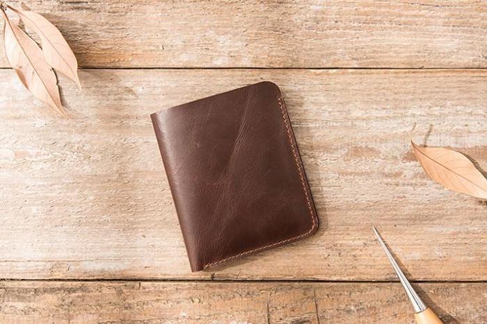 Cool Leather Mens Small Wallets Bifold Slim Front Pocket Wallet for Men