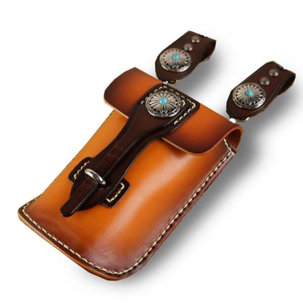 Leather Belt Pouch Mens Small Cases Waist Bag Hip Pack Belt Bag Fanny Pack Bumbag for Men
