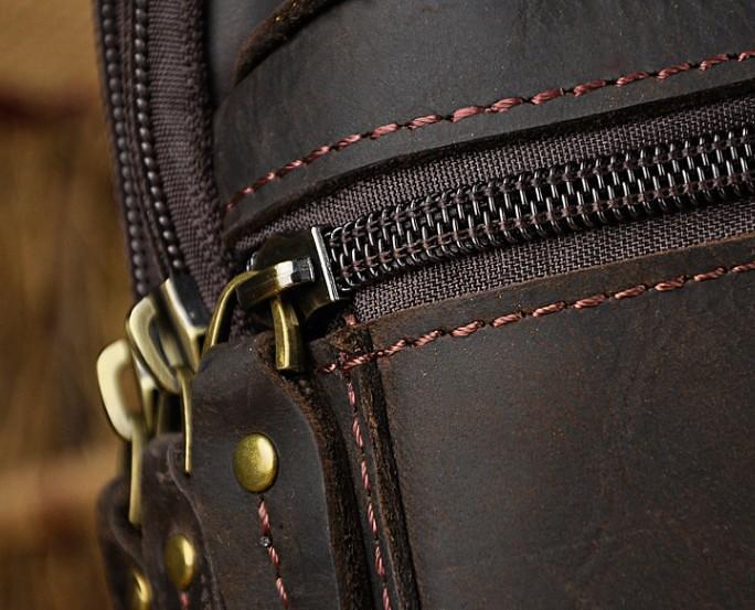 Mens Small Leather Belt Pouch Holster Belt Case Cell Phone Waist Pouch for Men