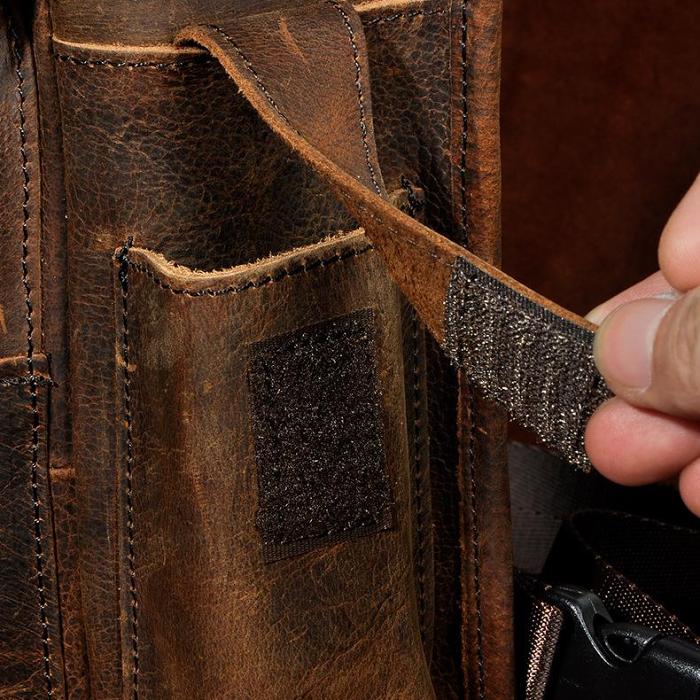 Leather Drop Leg Bag Belt Pouch Mens Waist Bag Shoulder Bag for Men