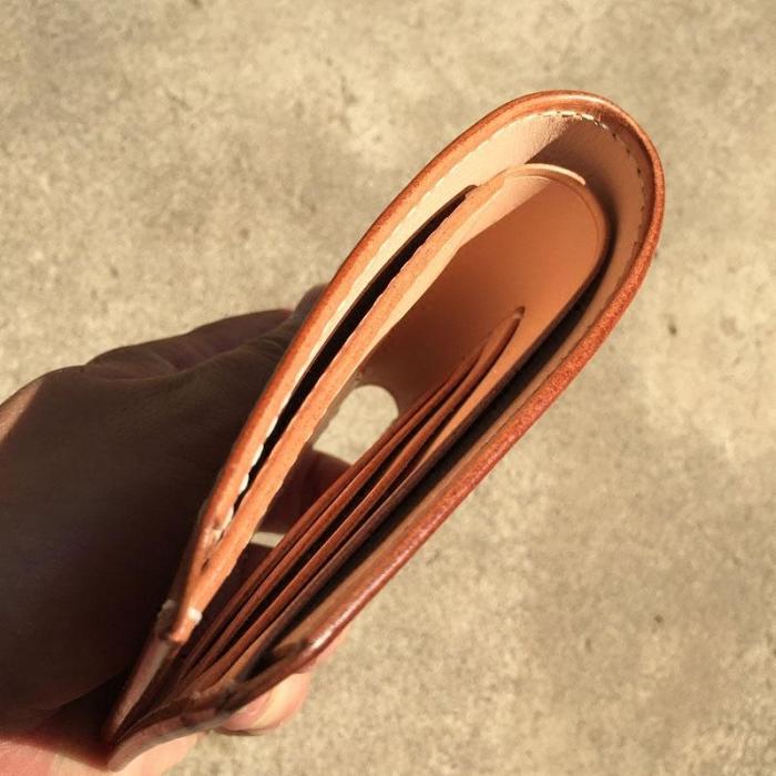 Handmade Leather Mens Cool billfold Leather Wallet Men Small Wallets Bifold for Men