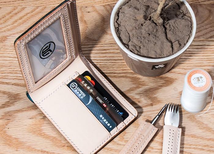 Handmade Vintage Leather Mens Small Wallet Bifold Wallet for Men