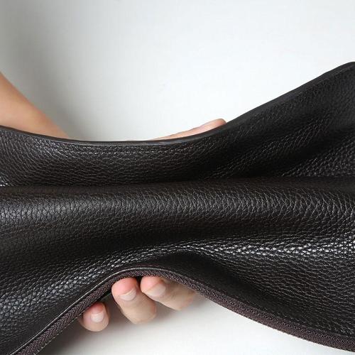 Genuine Leather Mens Clutch Cool Wallet Zipper Clutch Wristlet Bag Wallet for Men