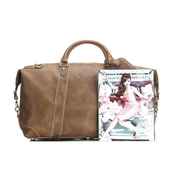 Cool Leather Mens Large Weekender Bag Vintage Travel Bag Duffle Bags