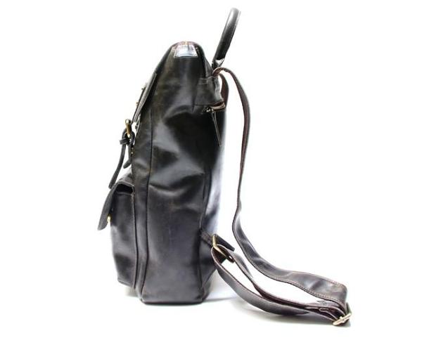 Cool Brown Mens Leather Backpack Travel Backpack School Backpacks for men