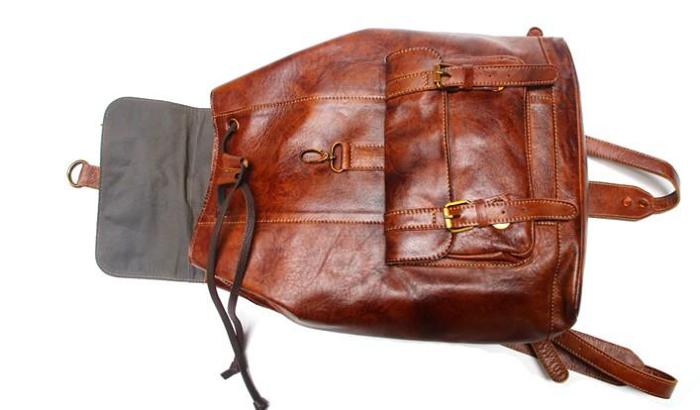 Handmade Leather Mens Backpacks Travel Backpacks Laptop Backpack for men