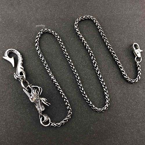 Badass Silver Dragon Mens Wallet Chain Jeans Chain Jean Chain Fashion Pants Chain For Men