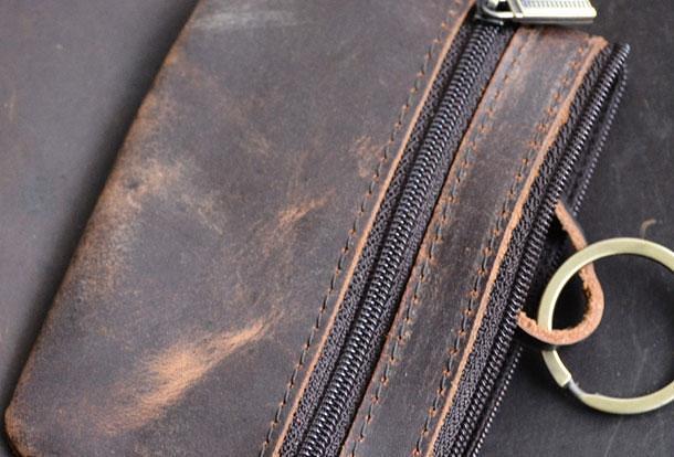 Genuine Leather Mens Wallet Cool Short Card Coin Holder Wallet Purse for Mens