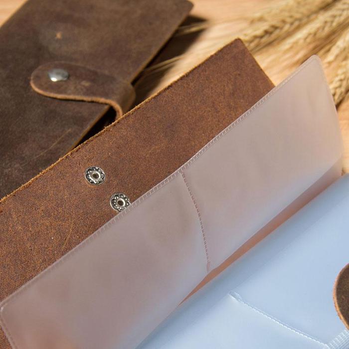 Handmade Leather Mens Card Wallet Vintage Coffee Multi Cards Wallet for Men