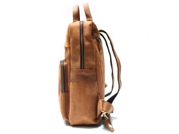 Cool Brown Mens Leather Backpack Travel Backpacks Laptop Backpack for men