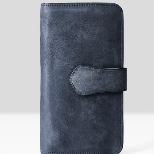 Handmade Leather Mens Cool Long Leather Wallet Trifold Clutch Wallet for Men