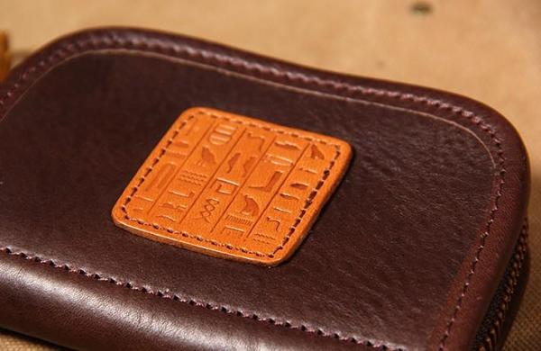Mens Cool Key Wallet Handmade Leather Car Key Card Holder Car Key Case for Men