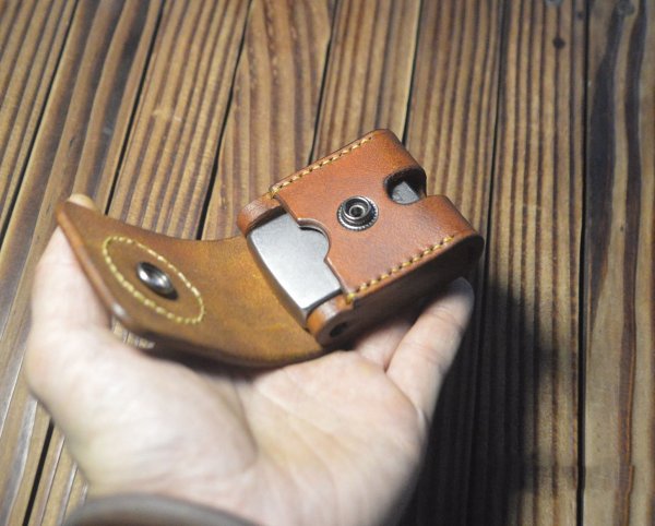 Cool Leather Zippo Lighter Pouch with Belt Loop Zippo lighter case with Belt clip