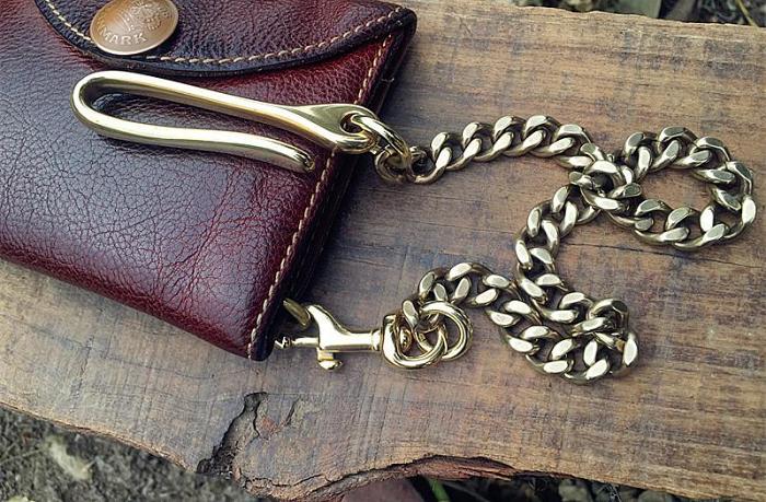 Solid Brass Cool Punk Rock Wallet Chain Biker Trucker Wallet Chain Trucker Wallet Chain for Men