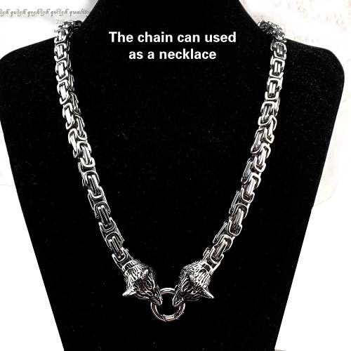 Wolf Head Stainless Steel Heavy STAINLESS STEEL Pants Chain Wallet Chain Double Chain For Men