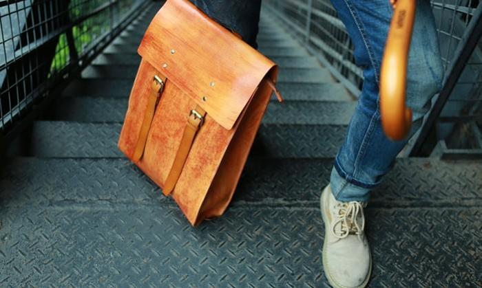 Leather Mens School Backpacks Travel Backpacks Laptop Backpack for men