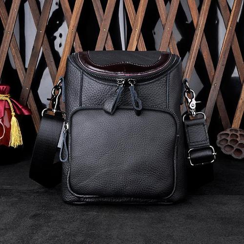 Leather Belt Pouch Mens Small Cases Waist Bag Hip Pack Belt Bag Fanny Pack Bumbag for Men