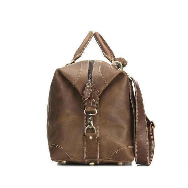 Cool Leather Mens Large Weekender Bag Vintage Travel Bag Duffle Bags