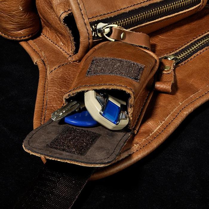 Leather Drop Leg Bag Belt Pouch Mens Waist Bag Shoulder Bag for Men