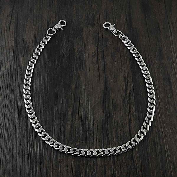 16'' SOLID STAINLESS STEEL BIKER SILVER WALLET CHAIN LONG PANTS CHAIN Jeans Chain Jean Chain FOR MEN