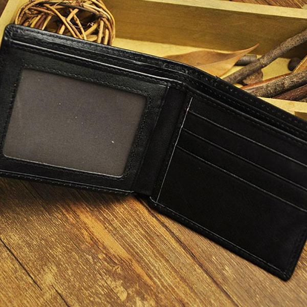 Cool Leather Mens Slim Small Wallet Slim Front Pocket Wallet for Men