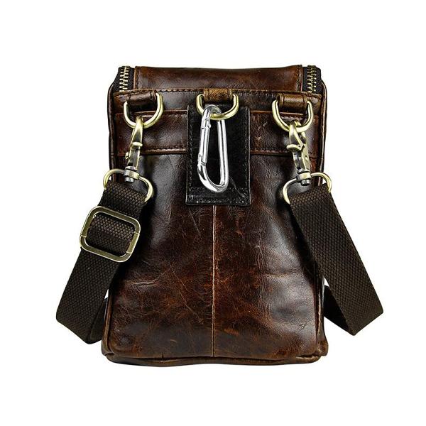Leather Belt Pouch Mens Small Cases Waist Bag Hip Pack Belt Bag Fanny Pack Bumbag for Men
