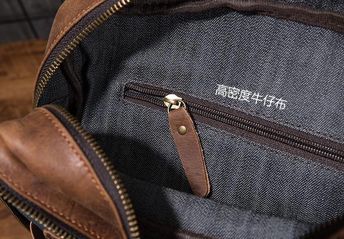 Cool Mens Leather Alligator Pattern Backpack Travel Backpacks Leather Hiking Backpack for Men