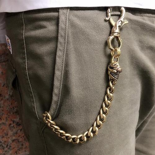 Badass Gold Skull Mens Wallet Chain Biker Wallet Chain 18‘?Pants Chain For Men