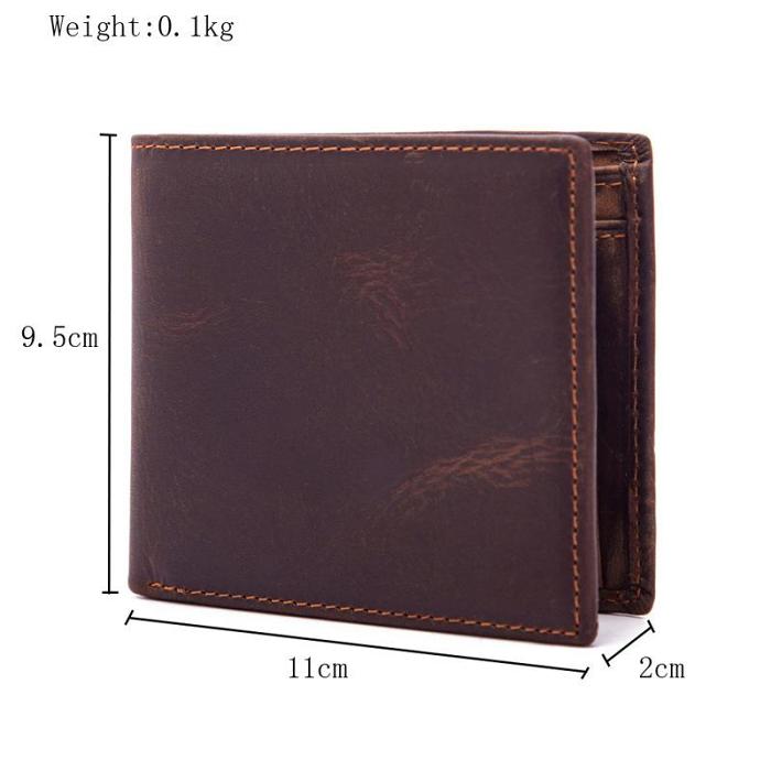 Handmade Leather Mens Cool Slim Leather Wallet Card Wallet Holders Men Small Wallets Bifold for Men