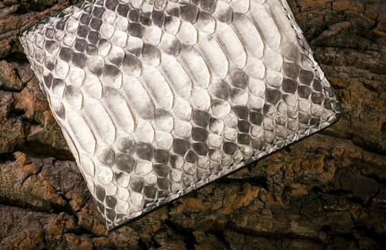 Handmade Leather Boa Skin Mens billfold Wallet Cool Leather Wallet Slim Wallet for Men