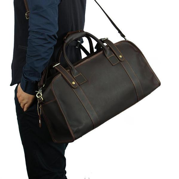 Cool Leather Mens Weekender Bags Vintage Travel Bags Duffle Bag